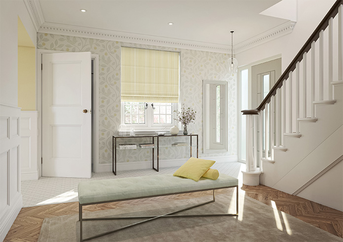 Lace Stripes, Saffron - Roman Blind - Image 6